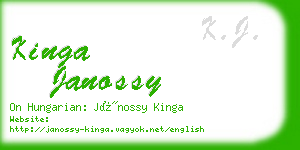 kinga janossy business card